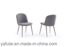 Fashion Design Furniture Fabric Back with Metal Leg Dining Chair