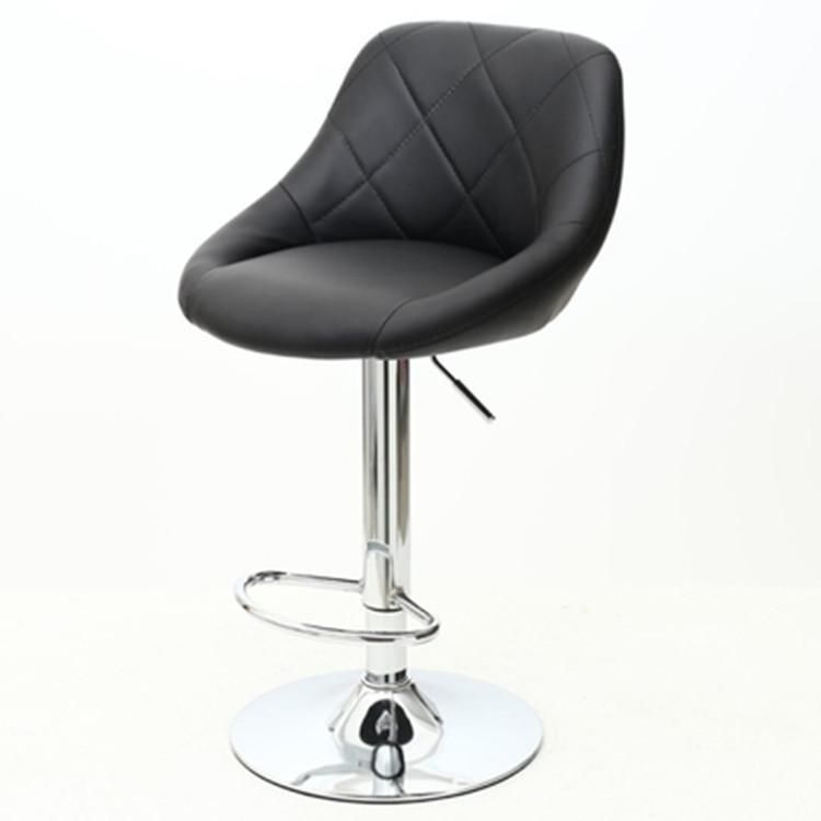 Sillas PU Leather Dinner Chair Studio Industrial Bar Stool Swivel Bar Chairs Without Wheels Adjustable Bar Chair Leather