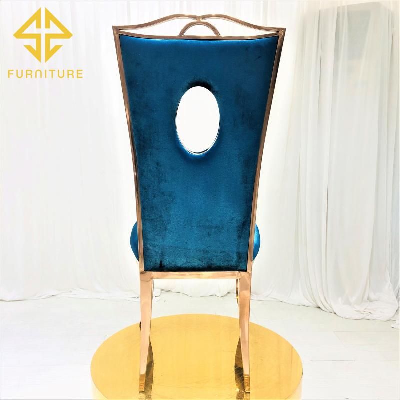 Nordic Style Comfortable Hotel Dining Chair with Velvet Fabric Cover