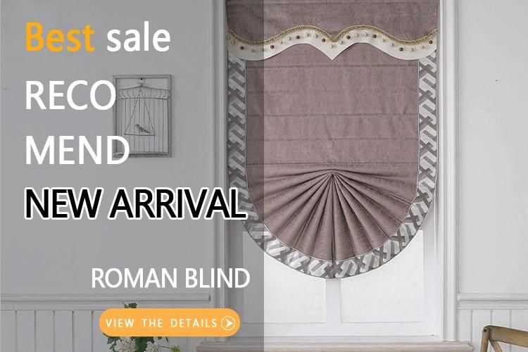 Wholesale Double Valance Blackout Roman Blinds Bottom up Roman Blinds Fabrics Printed Hot Sale