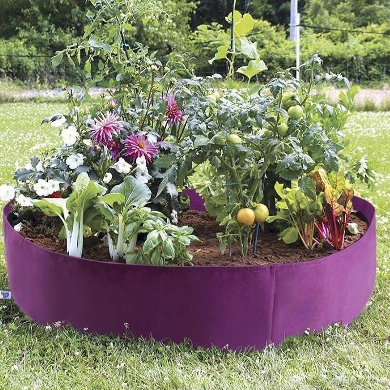 Extra Large Fabric Raised Planting Bed Round Raised Planter Garden Bed Bag for Herb Flower Vegetable