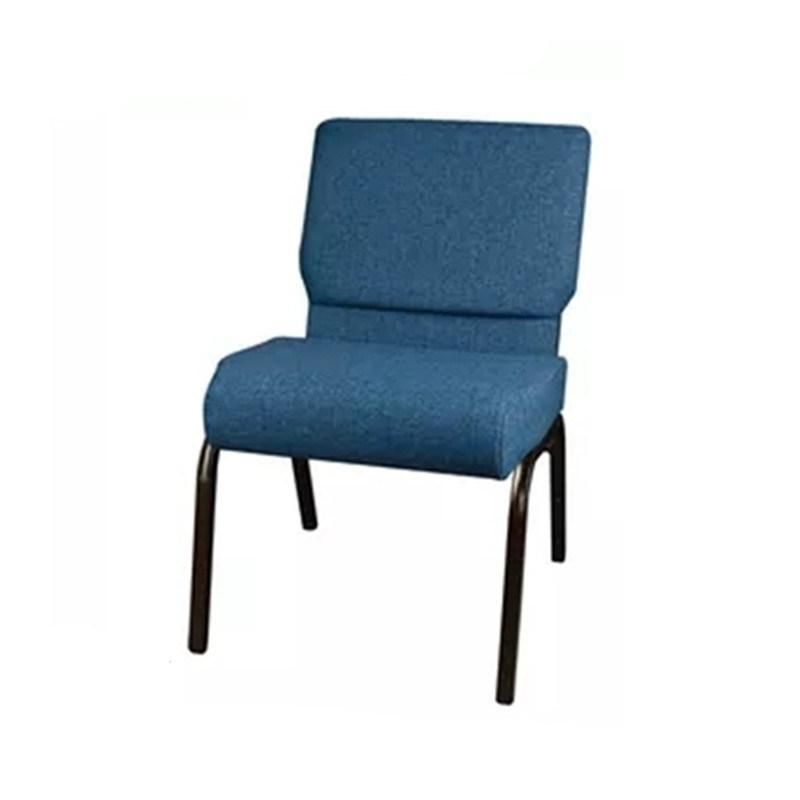 Wholesale Ceremony Stacking Banquet Folding Fabric Comfortable Armless Church Chair