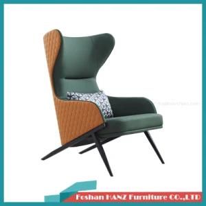 Livingroom Home Furniture Embroidered Leather Sofa Leisure Chair