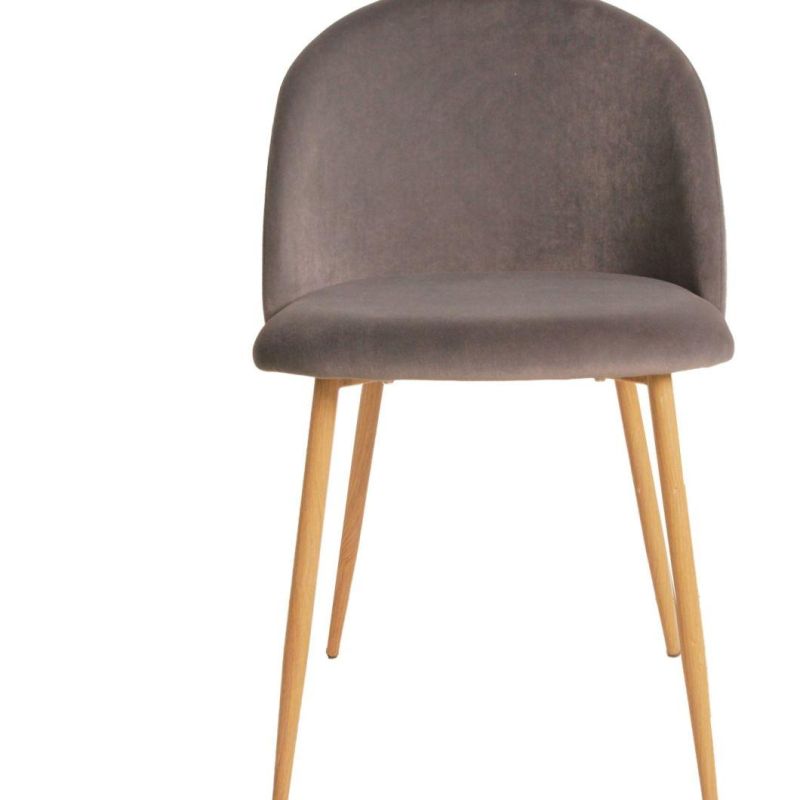 Nordic Chair Velvet Upholstery Seat Chrome Gold Frame Side Chair for Living Room Restaurant Cafe
