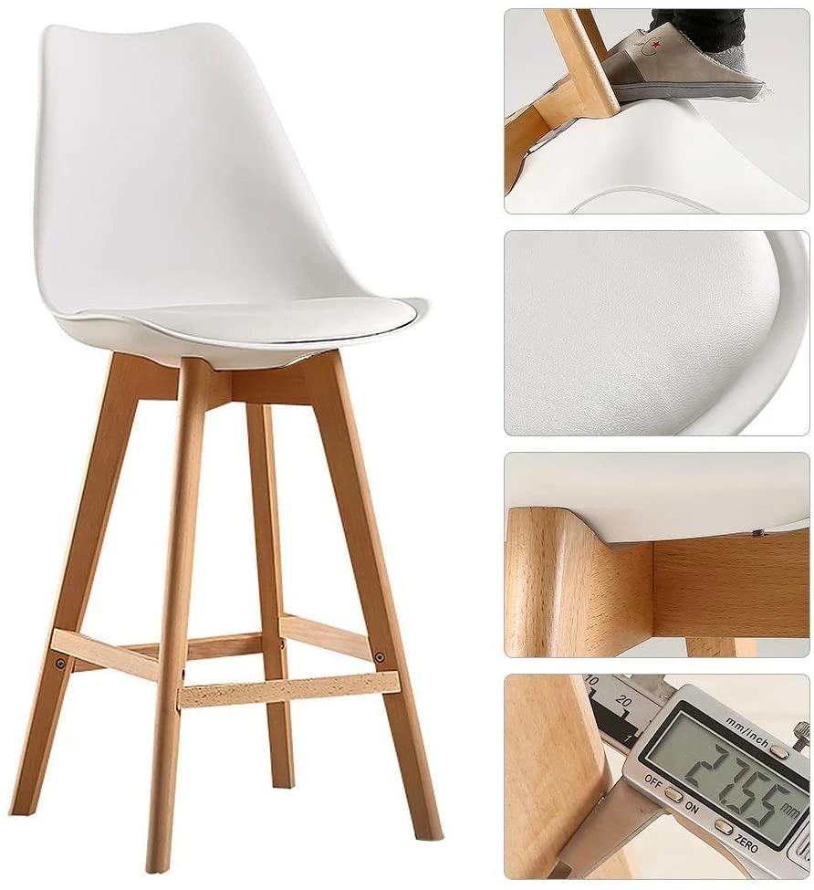 Stylish Upholstery Tulip Chair Plastic High Bar Counter Chair