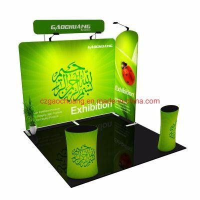 10ft Straight EZ Fabric Display Stand Single Sided Graphic Package