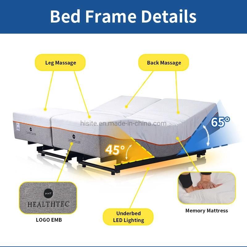 China Manufacturer Latest Modern Electrical Adjustable Bed Frame