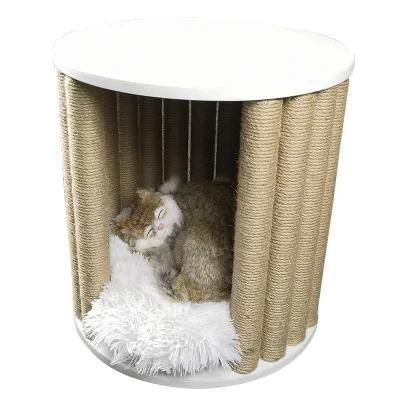 Customized Wholesale Cat Cages Pet Storage Ottoman Fabrics Wood Pet House Stool