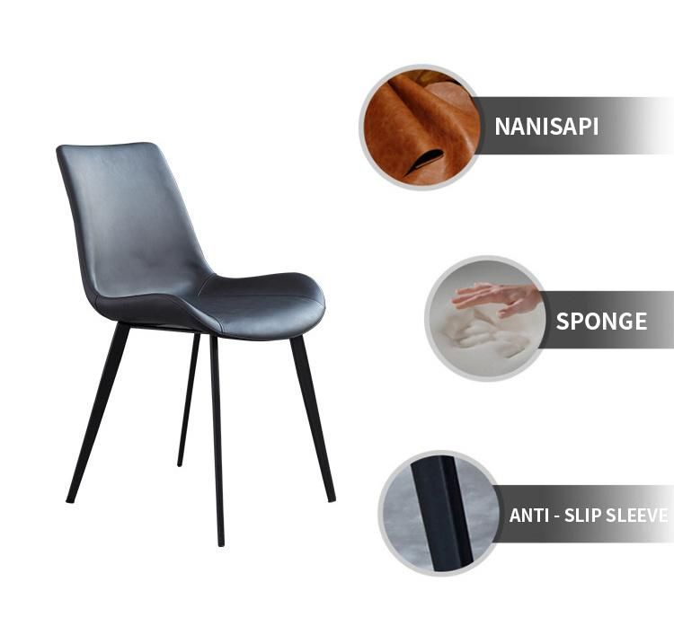 Modern Furniture Factory Living Room Fabric Leather Dining Chairs