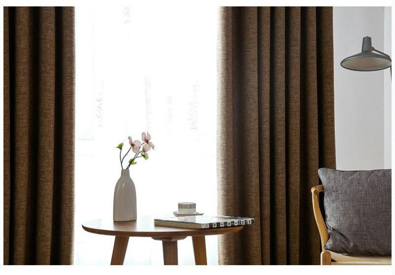 Made in China Linen Soft Plain Curtain Fabric Vertical Blind for Apartment