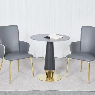 Wholesale Home Furniture Metal Legs Dining Room PU Leather Chairs