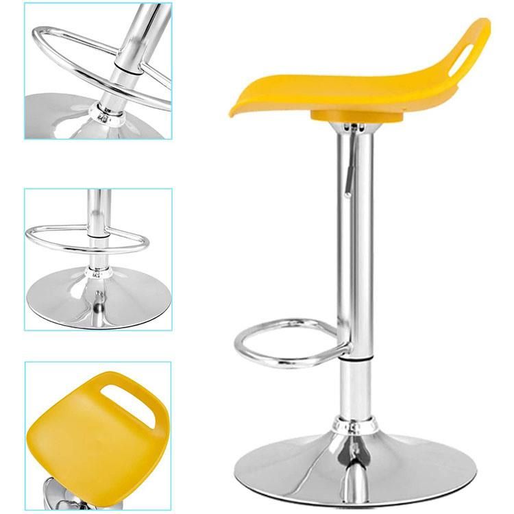 Best Selling PVC Fabric Adjustable Casual Bar Chair for Kitchen Modern Swivel Bar Stool