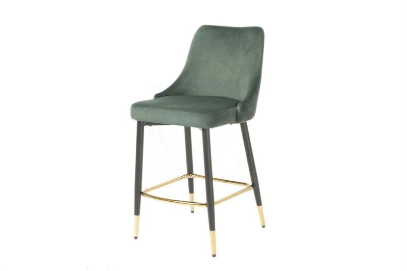 Furniture Bar Chair with Black Powder Leg and Chromed Golden Color