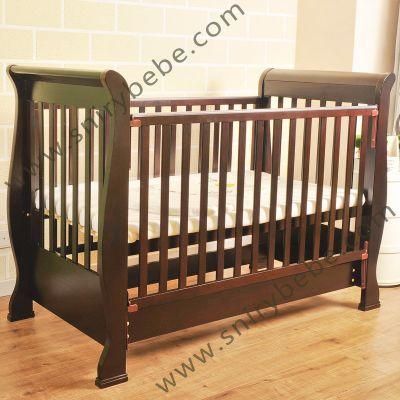 Modern Design Bedroom Baby Cot Bed Attached to Parents Bed