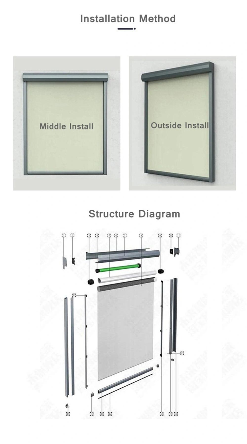 Automatic Roller Blinds/ Fabric Blinds/Vertical Fabric/ Outdoor Hurricane Windproof Roller Blinds with Ziptrack