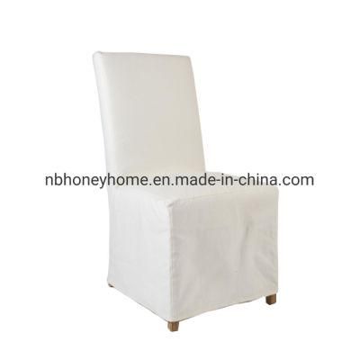 Modern Slip Cover Stripes Cotton Fabric Wedding Banquet Dining Chair