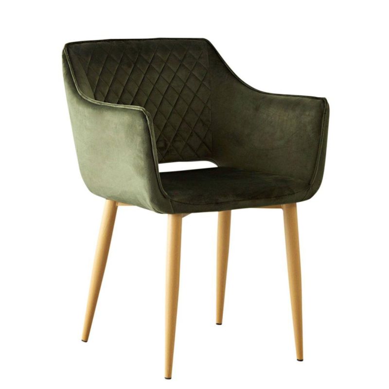 Wholesale Dining Room Furniture Modern Upholstered Velvet Fabric Dining Chair