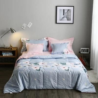 Home Textile Tidebuy Cheap 100% Cotton Printed Fabric Bed Comforter Set, Flat Sheet Bed Set