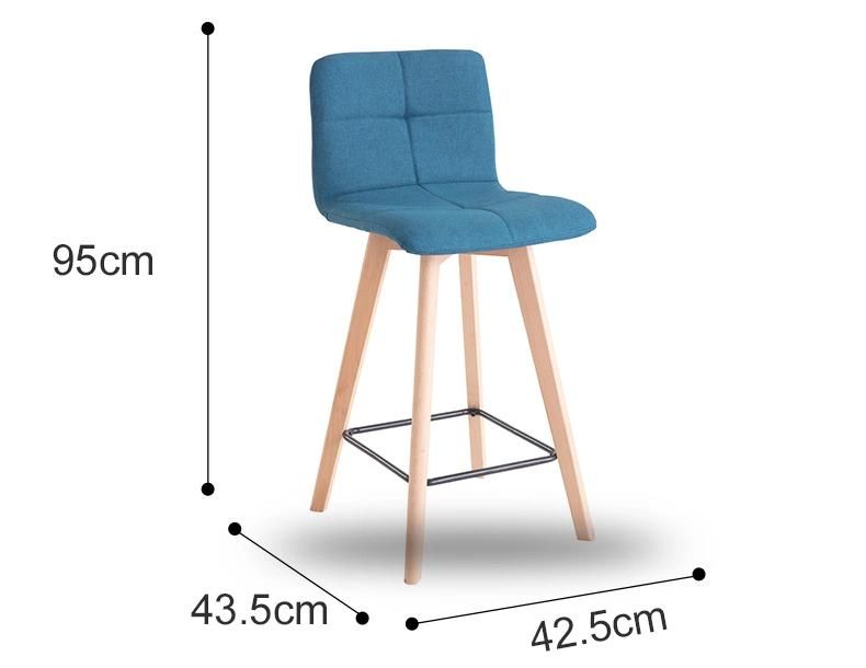 Counter Office Apartment Store Cafe Restaurant Height Bar Chair Plastic Wooden Chair for Home Mini Bar Stools
