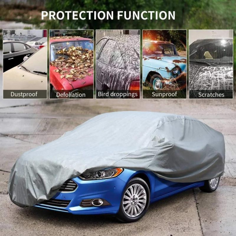 Car Cover All Weather UV Protection Basic Guard 3 Layer Breathable Dust Proof Universal Full Exterior Cover Fit SUV up to 200′′