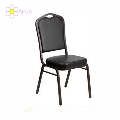 Cheap Metal Frame Stackable PU Banquet Events Party Wedding Chair