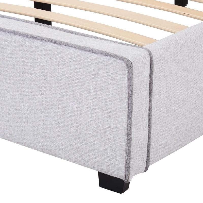 Luxury Bedroom Furniture Double King Size Soft Expert Fabric Linen Bed Frame