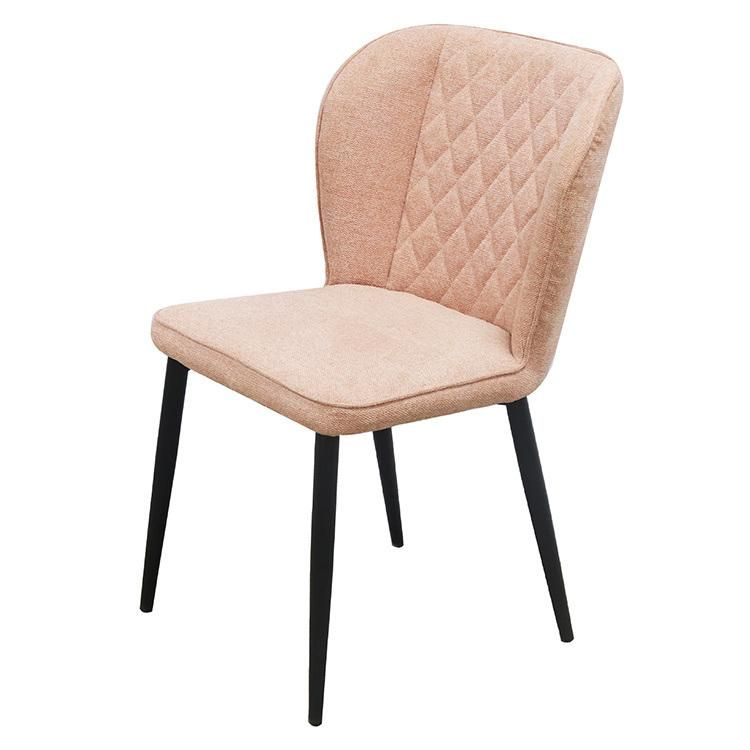Modern Furniture Dining Room Fabric Metal Leg Furniture Fabric Velvet Restaurant Dining Chair