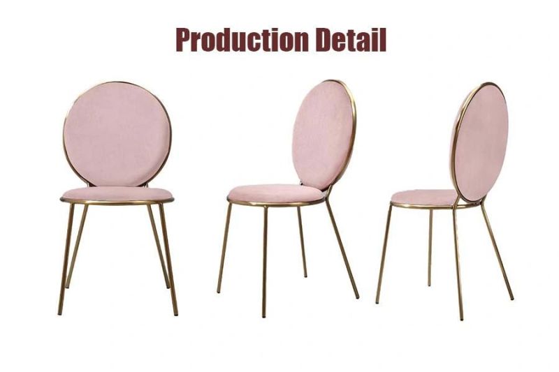 Luxury Design Velvet Fabric Home Furniture Cafe Bar Hotel Restaurant Dining Chair for Banquet