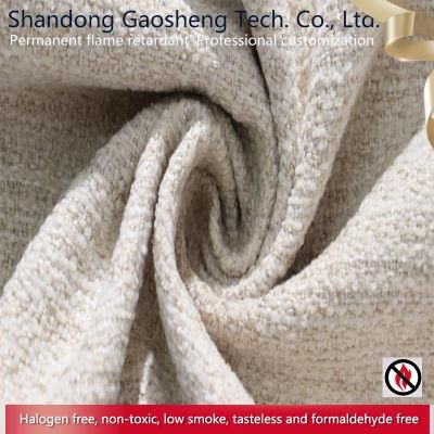 Multi-Colors China Produce Fashion Hot Sale Ifr Linen Look Fabric for Sofa Cushions