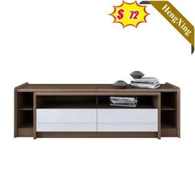 Best Price Wholesale Living Room Furniture White Mixed Color Wooden Storage TV Stand