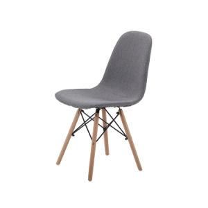Wooden Fabric Seat Wooden Legs Dining Living Room Chair