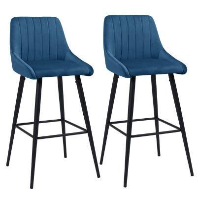 Ergonomically Modern Barstool Upholstered Sitting Dining Chair Counter Bar Stool