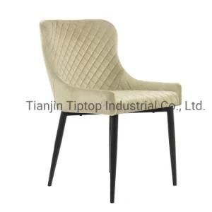 High Quality Customizable Color Household Furniture Velvet Fabric Soft Cushion Dininig Chair