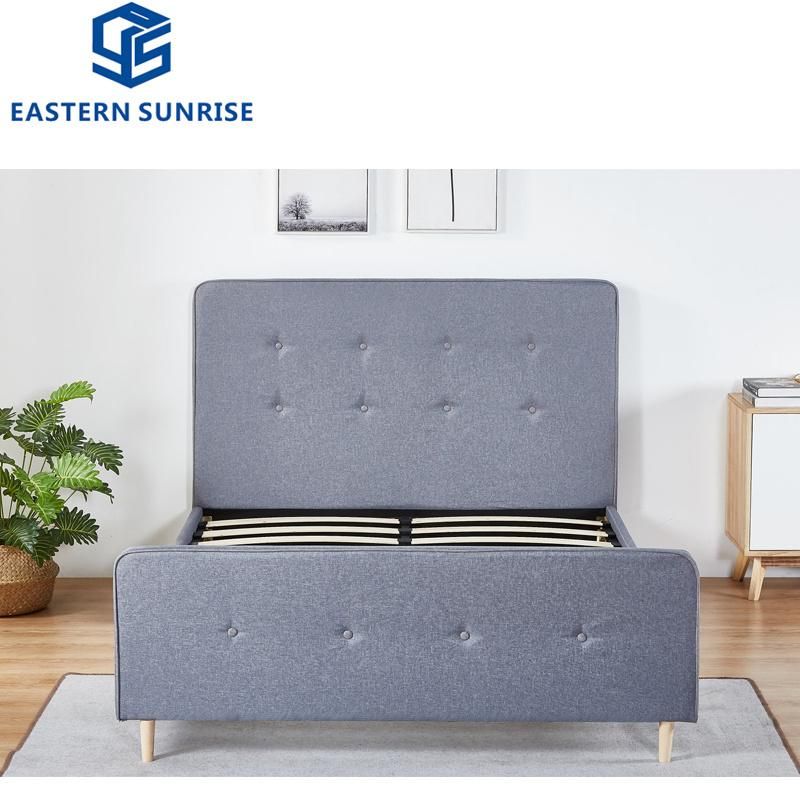 Bedroom Furniture Home Furniture Chinese Furniture Simple Design Storable Low Price High Quality Fabric Beds