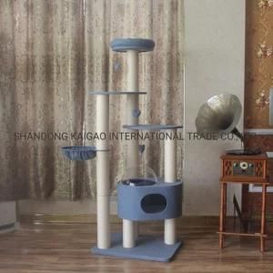 5 Level Large Cat Furniture with 3 Toys and Sisal Posts