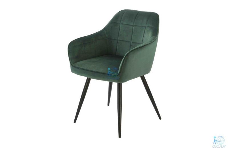 Wholesale New Type Nordic Modern Luxury Outdoor Living Room Restaurant Furniture Colorful Aqua Velvet Dining Chair