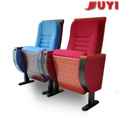 Jy-998tg Fabric Price Wooden Folding Chair Matel Leg Wooden Armrest Wite Pads Conference Chair