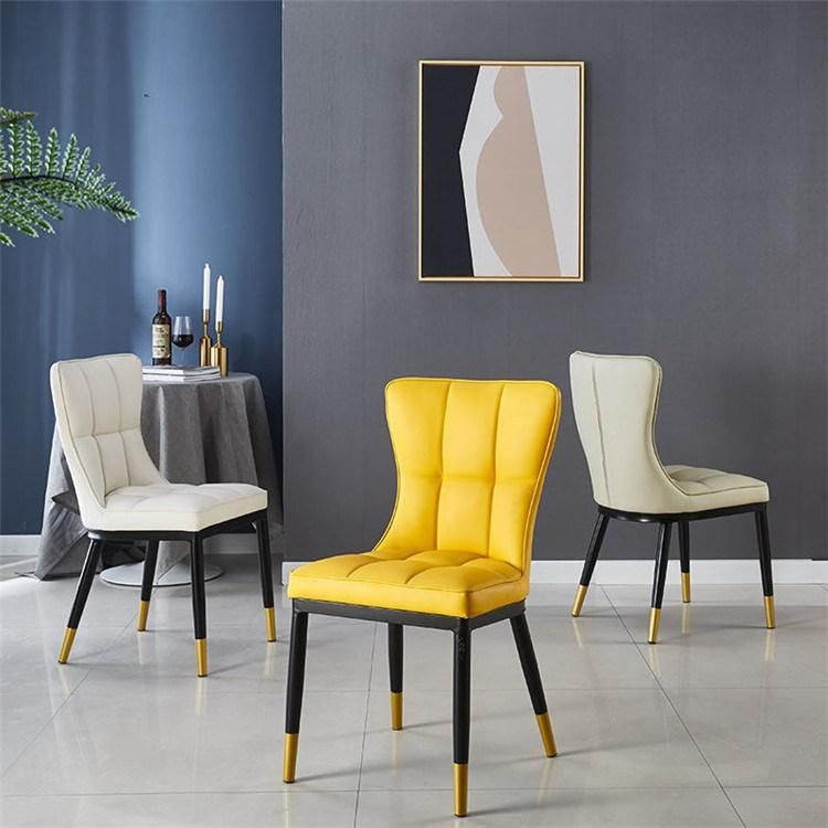 French Black Leather Upholstered Modern Dining Room Chair for Restaurant Wholesale Retro Accent Living Room Coffee Hotel Tub PU Leather Dining Chair