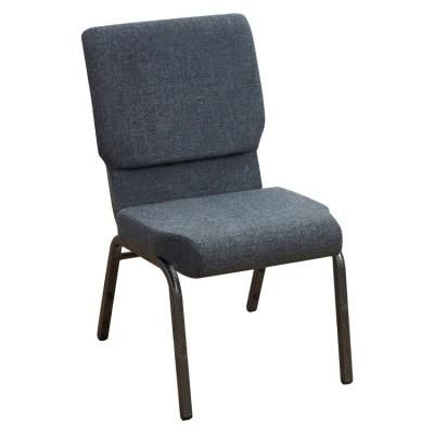 Dining Room Furniture Simple Design Restaurant Metal Frame Church Chair Ghanaian Style Fabric Church Chair