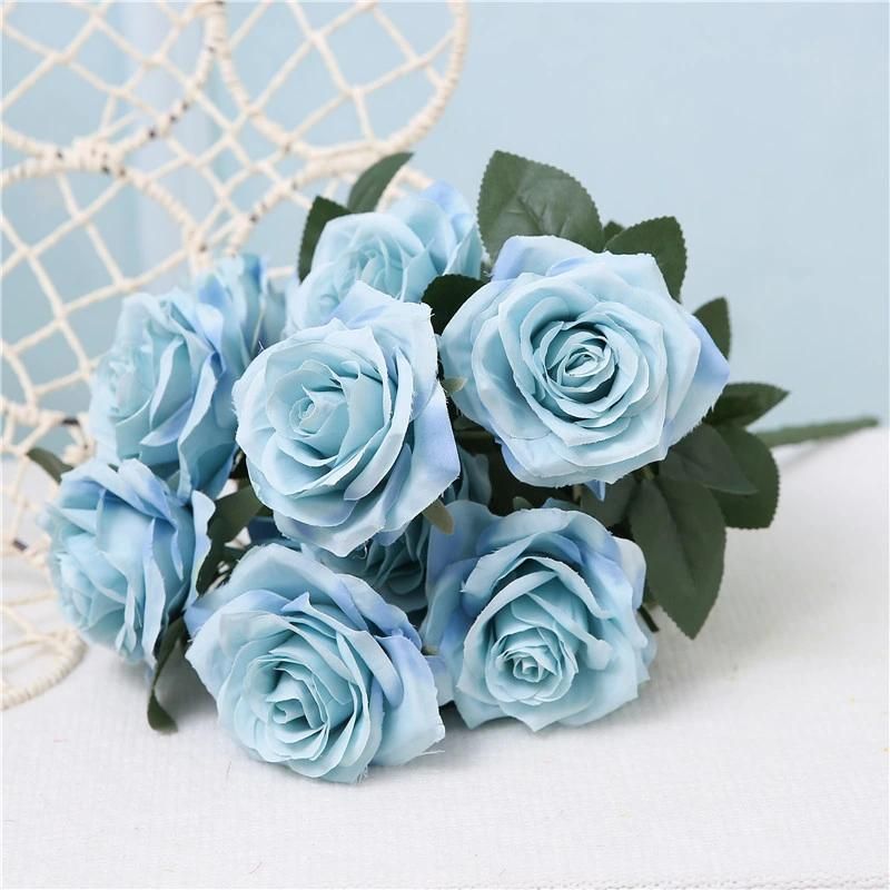 Silk Fabric Flower Bouquet Artificial Rose Flower