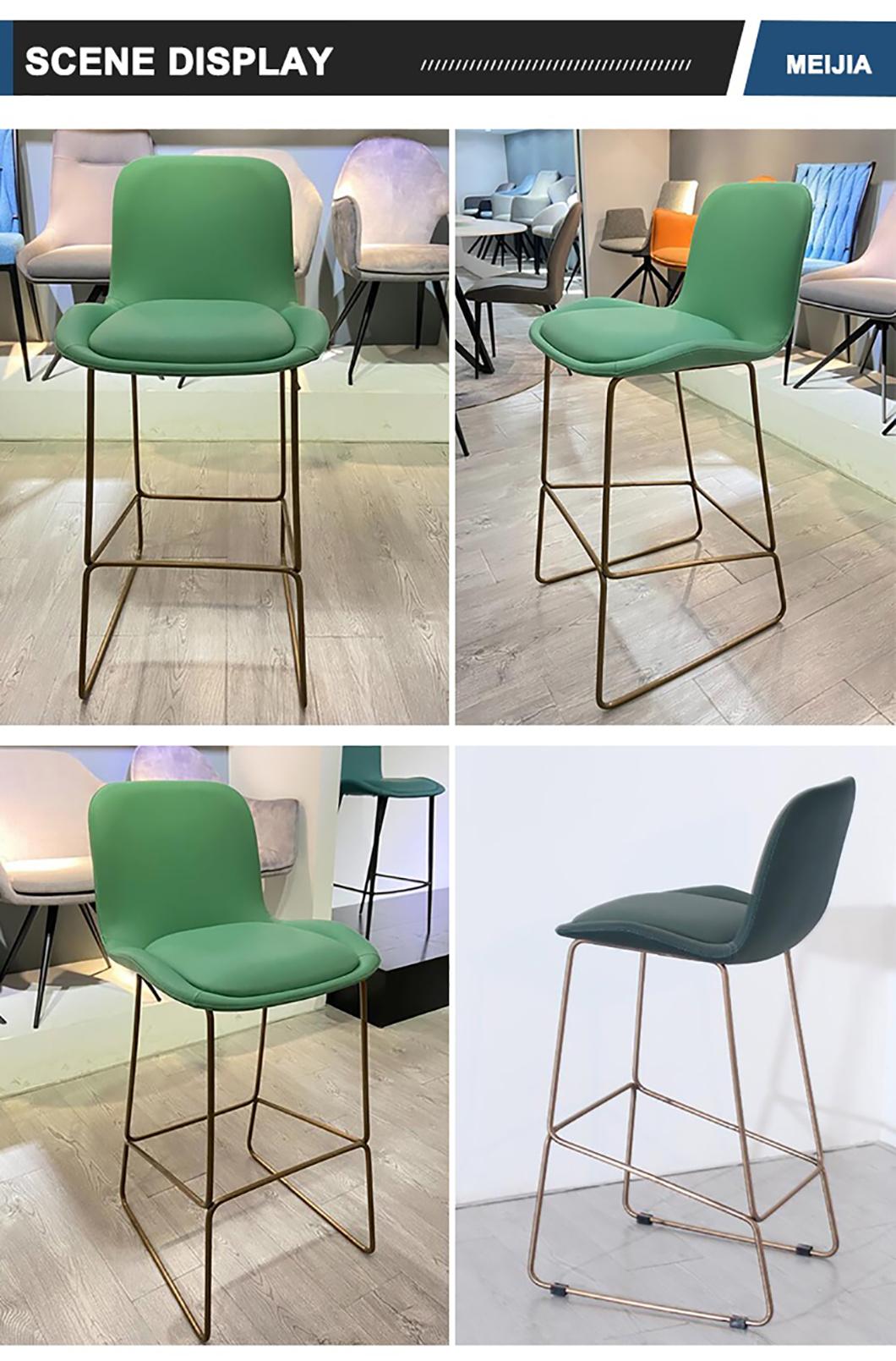 Modern Chair Furniture Elegant High Bar Stool Chairs with Back Bar Chair with Backrest