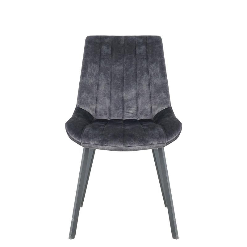 High Quality Dining Room Coffee Shop Modern Metal Legs Soft Fabric Chair