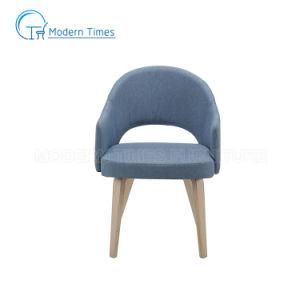 Modern Minimalist Style Upholstered Seat Wooden Effect Leg Dining Room Outdoor Dining Chair