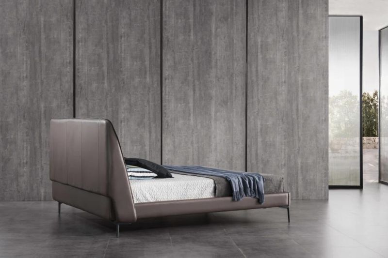 Gainsville Italy Design Modern King Size Leather Bed Bedroom Furniture Set