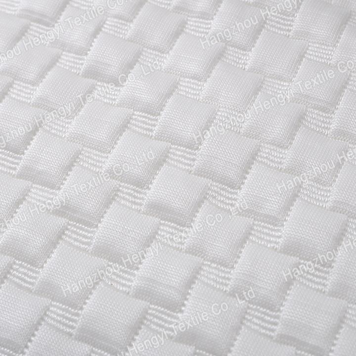 White Polyester Knitted Cooling Mattress Fabrics