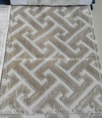 Home Textiles Cut Velvet with Glue Embossed Upholstery Sofa Covering Fabric Tela