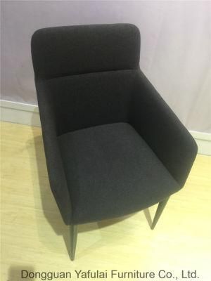Classic Hot Sale Black Fabric Armrest Dining Chair