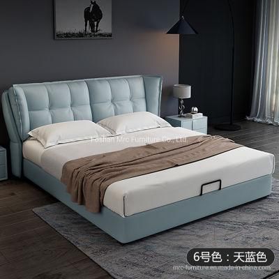 Luxury Upholstered Leather Bed Hotel Bedroom Sets Queen King Size Bed Room Furniture