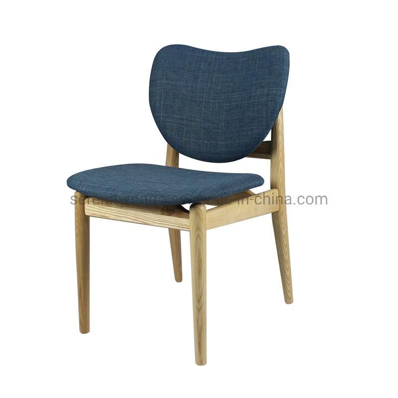 Wholesale Cafe Bar Hotel Chair Wooden Fabric Dining Chair