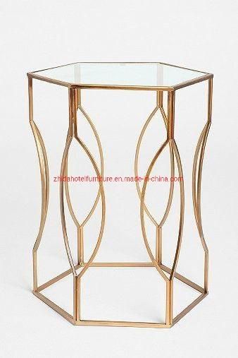 Home Furniture Golden Metal Leg Tea Table Luxury Round Modern Living Room Creative Hotel Villa Center Table Glass Top Coffee Table